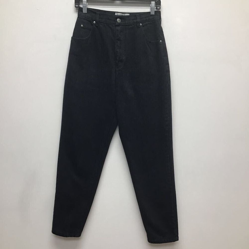 Supplies By Unionbay Womens Tapered Leg Jeans Black Pockets Dark Wash Denim 10